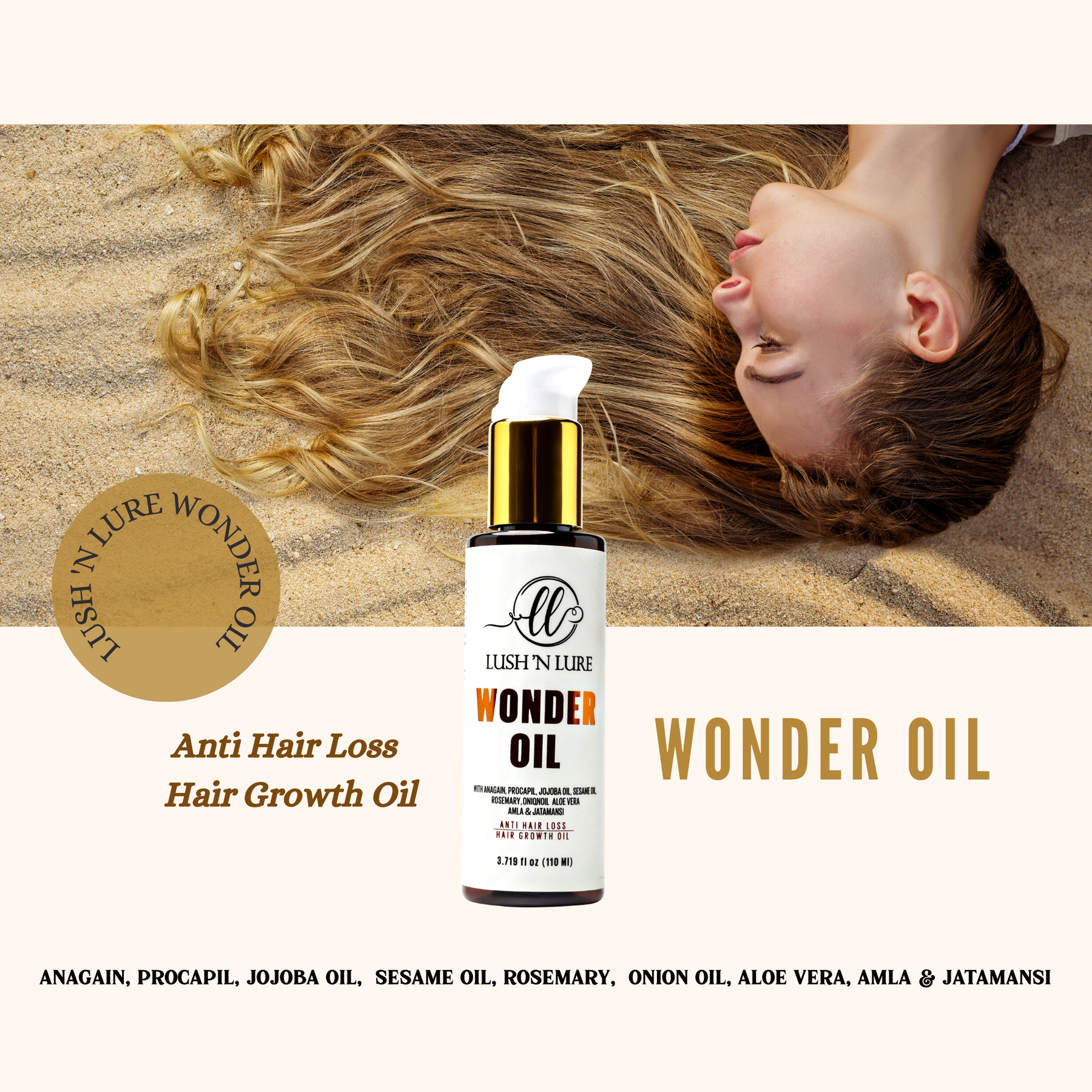 Wonder Oil with Benefits of Anagain, Procaple & other Vitamins are one-stop solution for hair fall & promote hair growth.