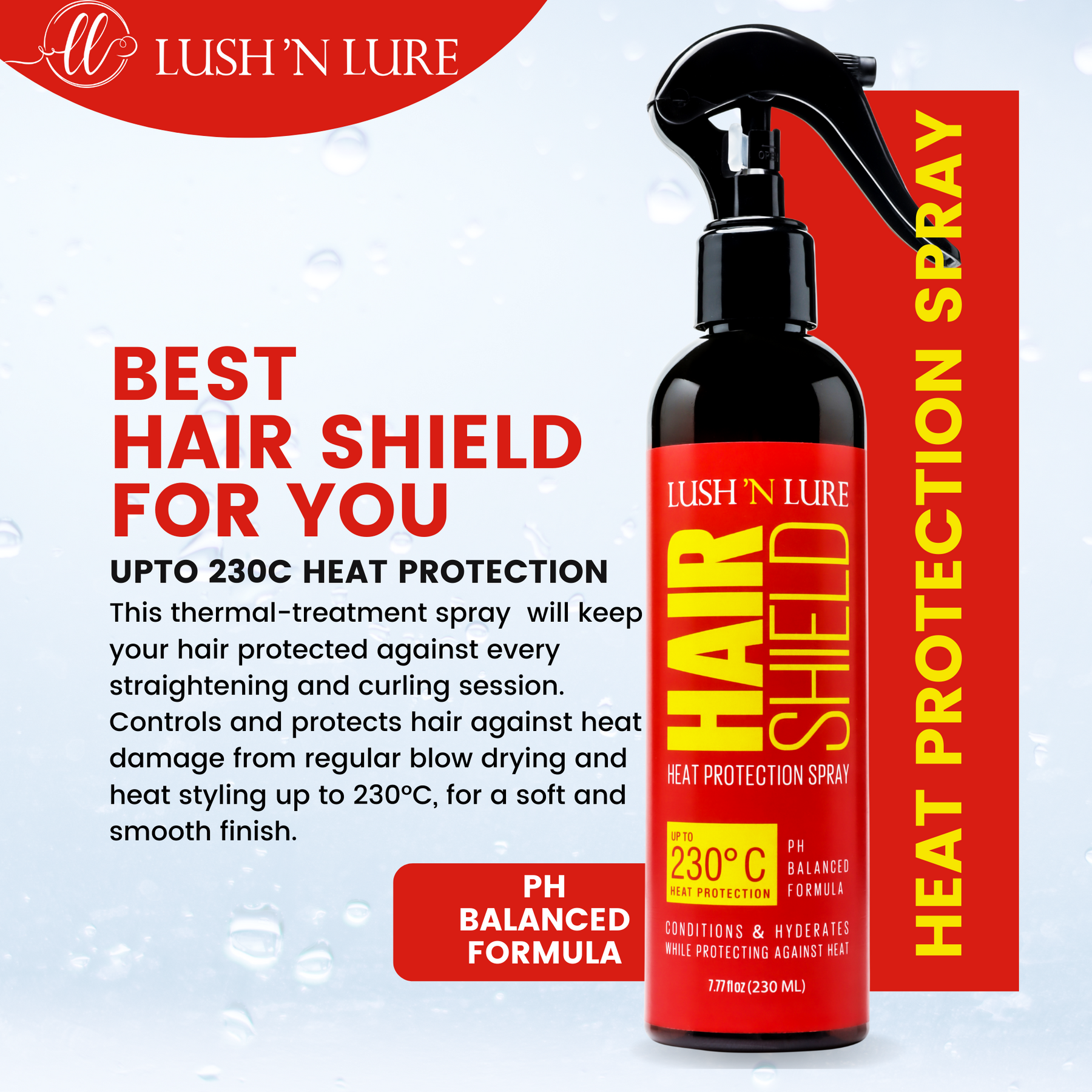 Hair Shield Protects Hair Against Heat Damage From Regular Blow Drying And Heat Styling.