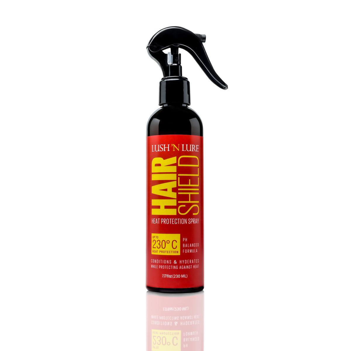 Image showing LUSH 'N LURE Heat Protection Spray, a specialized formula designed to shield hair from heat damage during styling